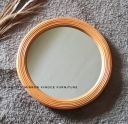 HA 08 Circular Rattan Mirror
